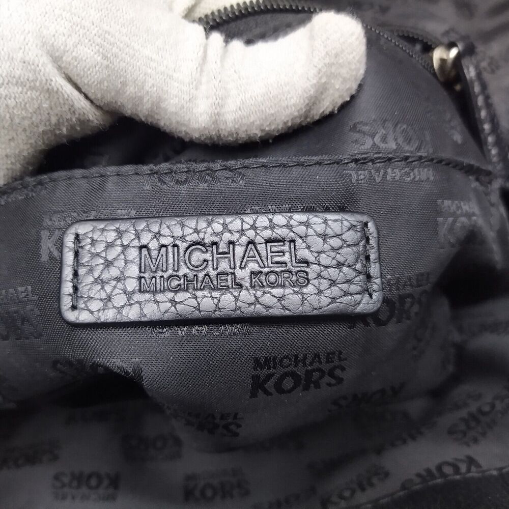 Michael Kors Black Pebbled Leather Tassel Chain Strap Shoulder Bag - Picture 16 of 16